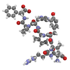 Poster - Angiotensin II (AII) peptide hormone, chemical structure