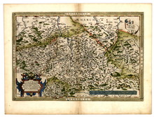 Historische Landkarte Sachsen 1570