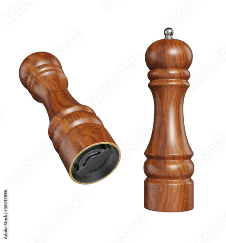 Fotografía Pepper / Salt Mills isolated with clipping paths