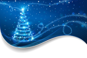 Wall Mural - the magic christmas tree. christmas background