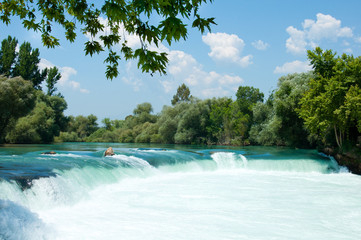 Waterfall on the river Manavgat, Turkey