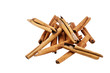 Cinnamon sticks isolated on white with clipping path