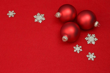 Sticker - christmas background with balls and stars