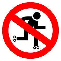 Sticker - No roll skater sign