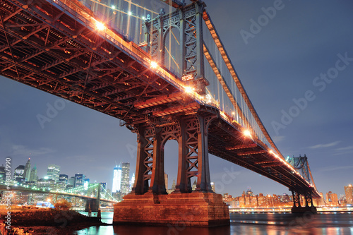 Obraz w ramie New York City Manhattan Bridge