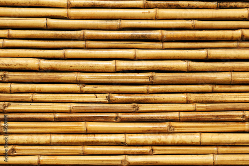 Naklejka na drzwi bamboo fence