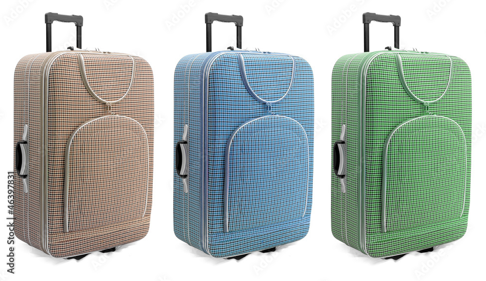 pastel suitcases