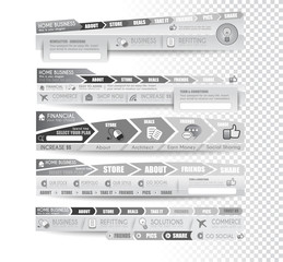 Aufkleber - Collection of web elements, menu item, carousel...