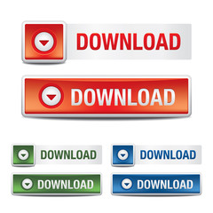 Wall Mural - vector website download buttons