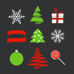 Poster - Abstract Christmas silhouettes