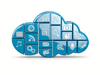 Aufkleber - Cloud computing
