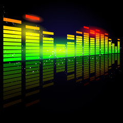 Vector illustration of a digital equalizer