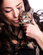 © Kassandra - young woman with kitten