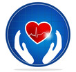Cardiology and heart symbol.