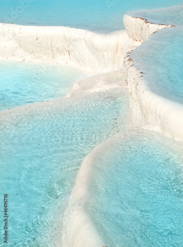 Naklejka - mata magnetyczna na lodówkę Natural travertine pools and terraces, Pamukkale, Turkey