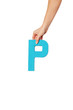 © stryjek - hand holding up the letter P from the top