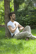 © STUDIO GRAND WEB - zen man taking his heartbeat