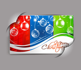 christmas gift card, vector illustration.