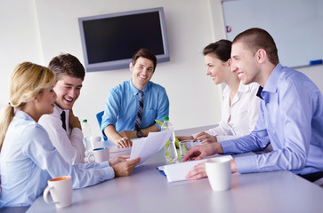 Wall Mural - business people in a meeting at office