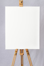 Blank White Canvas On An Easel