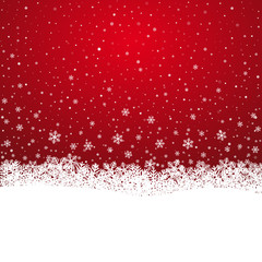 fall snowflake snow stars red white background