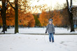 © MNStudio - Little girl having fun at winter city