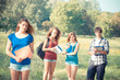 © Riccardo Piccinini - Portrait happy young students in park