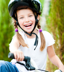 girl on  the bicycle