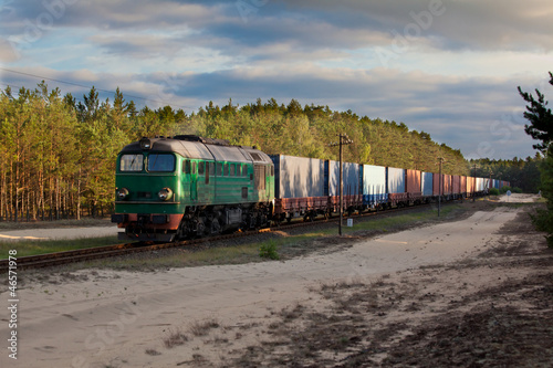 Fototapeta na wymiar Freight diesel train