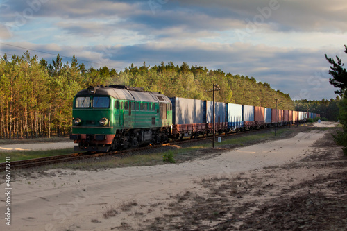 Naklejka dekoracyjna Freight diesel train