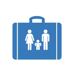 Sticker - Famille dans une valise