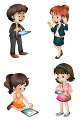 Sticker - kids with various activities