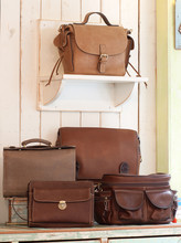 Set Of Beautiful Leather Bag And Handbag