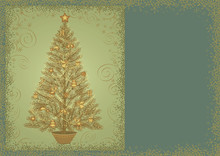 Vintage Christmas Tree Pattern Free Stock Photo - Public Domain Pictures