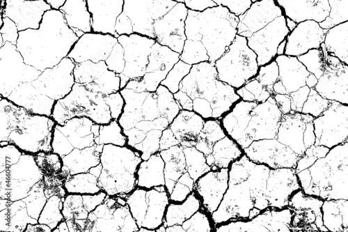Cuadros en Lienzo The cracks texture white and black.