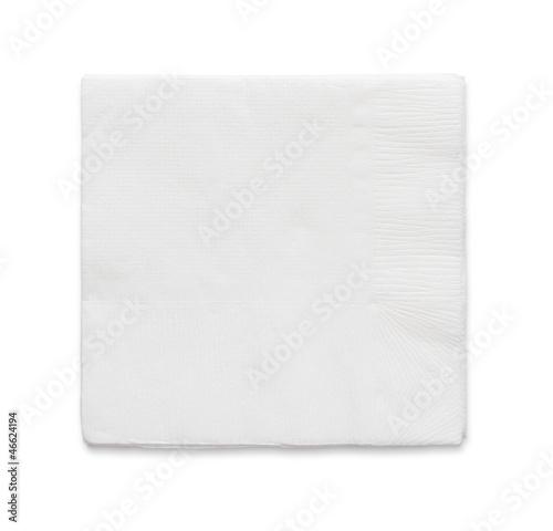 Fotografie, Obraz Blank paper napkin isolated on white background with copy space