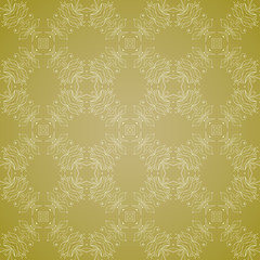 Aufkleber - Seamless wallpaper with floral ornament