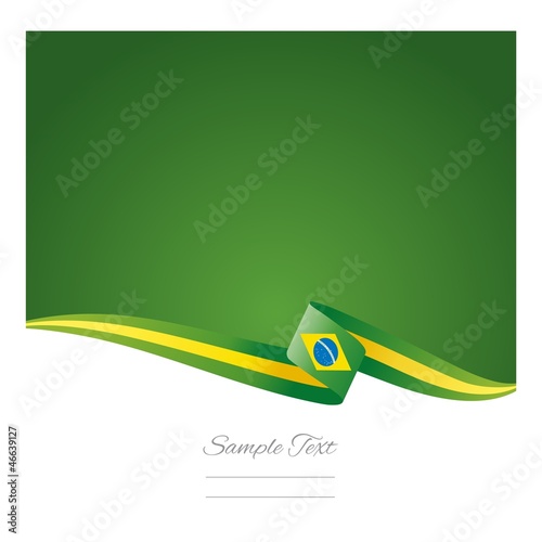 Fotografie, Tablou Abstract color background Brazilian flag vector