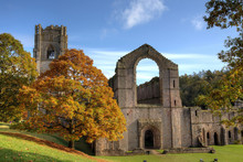 Fountains Abbey In North Yorkshire, England