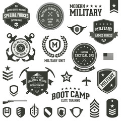 Wall Mural - military badges