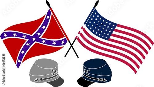 Cuadros en Lienzo American Civil War. stencil. first variant