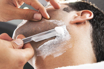 having beard shave