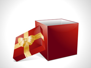 Christmas gift box in red