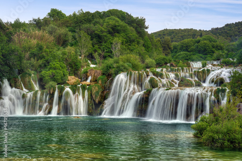 Fototapeta do kuchni Krka river waterfalls, Krka National Park, Roski Slap, Croatia