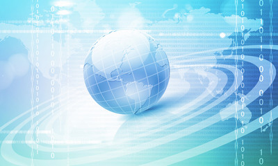 Wall Mural - planet earth and technology background