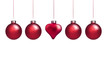 © by-studio - Rote Christbaunkugeln mit Herz