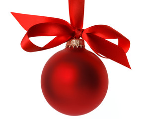 Sticker - red Christmas ball