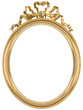 Cadre ovale doré, style Louis XVI