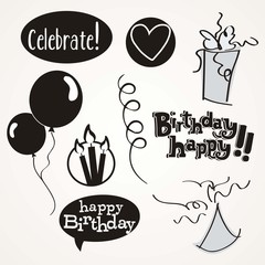 Canvas Print - Birthday icons