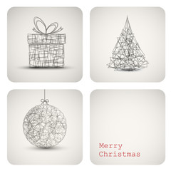 Wall Mural - vector christmas decoration card
